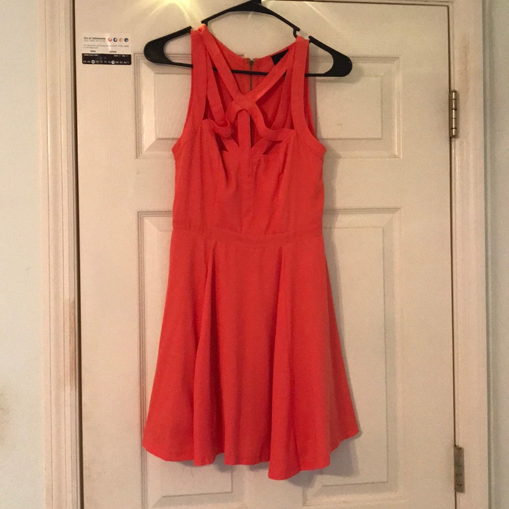 Coral colored dress